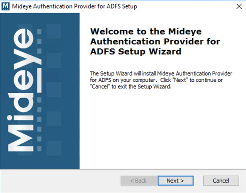 Mideye ADFS module installer — run as administrator