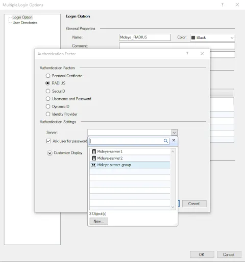 Configure authentication factor as RADIUS