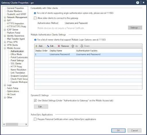 Add new authentication method