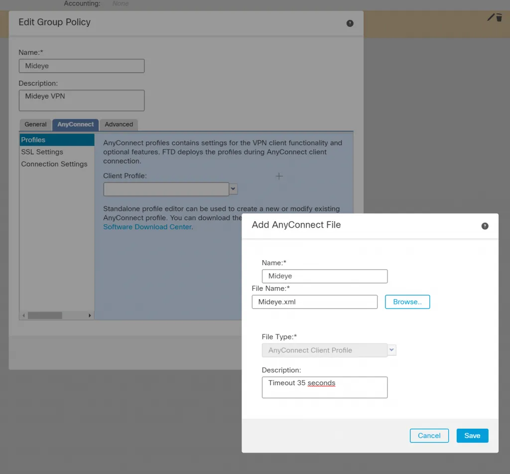 Authentication timeout set to 35 seconds