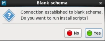 Mideye Configuration Tool dialog showing install scripts executing on blank database
