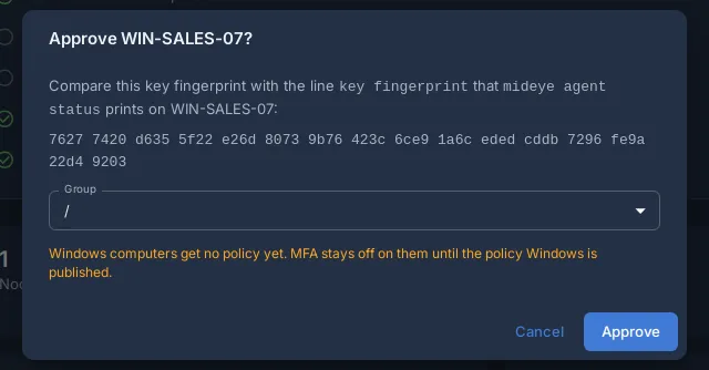 Fleet, Nodes, Waiting: approving the new computer.