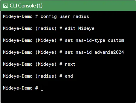 NAS-ID CLI confirmation