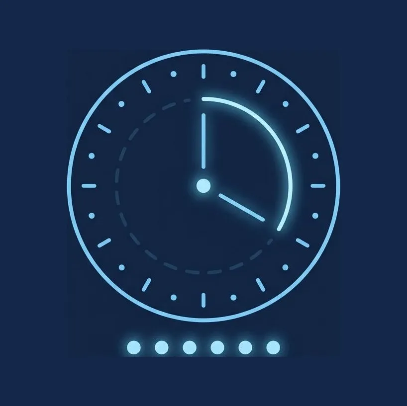 Line icon of a countdown timer above a one-time code