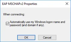 Windows — enable automatic Windows credentials for VPN