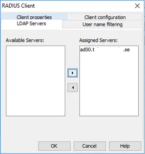 Mideye Server — configure username prefix filtering