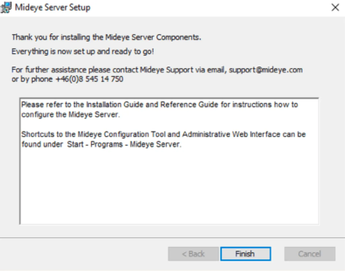 Installation Confirmation