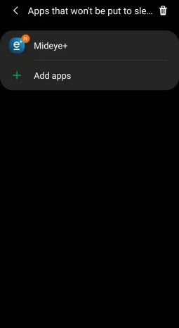 Battery optimization exclusion
