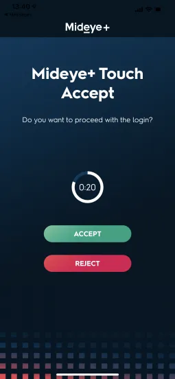 Touch Accept notification