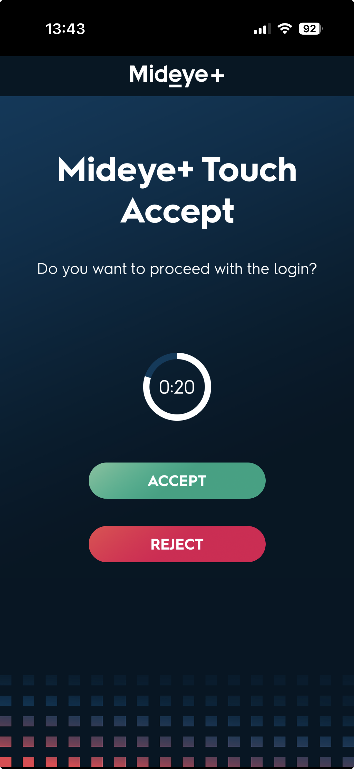 Mideye+ authentication app